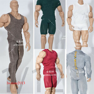 1:12 Vest T-shirt Thigh Pants Clothes For 6inch Male VTOYS TBL SHF Figure Body
