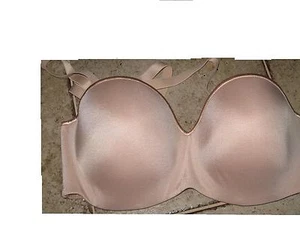 48C 48 C CROWNETTE NUDE BEIGE 5 WAY SUPPORT BRA UNDERWIRE SEAMLESS CUPS SLIMMING - Picture 1 of 2