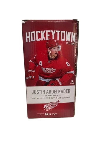 Justin Abdelkader Bobblehead 1/8/19 Detroit Red Wings New In Box Cover