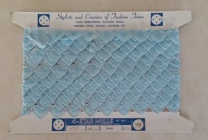 Vtg 4 Star Mills Lace Trim Blue Hearts 1.75”, 10 Yards - Picture 1 of 2