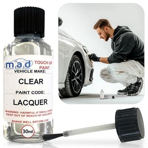 30ML Clear Lacquer Coat For Car Paint Touch Up Brush Scratch Chip Repair UK New - Picture 1 of 7