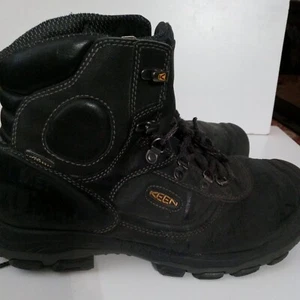 KEEN MEN'S LEAVENWORTH INTERNAL MET 6" BOOT STEEL TOE Work Boot Black Sz. 8 - Picture 1 of 4
