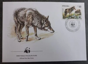 1985 Poland World Wildlife Fund FDC ties 20zt Stamp cd Warszawa - Picture 1 of 2
