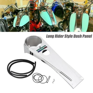 Chrome Long Rider Style Dash Panel Fit For Harley 1968-1984 Electra Glide FL FLH - Picture 1 of 12