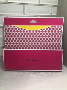NEW Juicy Couture IPad Tablet Sleeve Case NEW Pink White Polka Dots Fits 9.7” - Picture 1 of 6