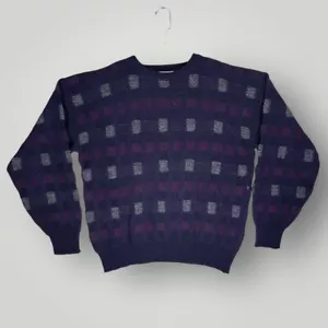 Vintage Peterborough Row Bloomingdale’s 100% Wool Crew Neck Sweater Men’s Large - Picture 1 of 8