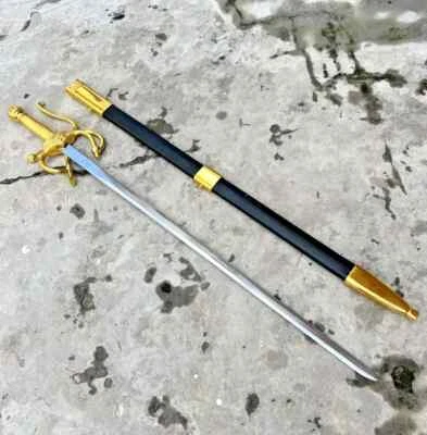 Handmade Legend of ZORRO Rapier Sword With Scabbard Medieval Sword golden editio - Image 1 of 4