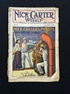 NICK CARTER WEEKLY  #189  Nick Carter's Proofs   August 11,  1900 - Imagen 1 de 2
