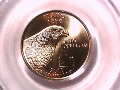 2007 P Washington Idaho State Quarter PCGS MS 68 Satin Finish 12391389 - Image 1 of 3