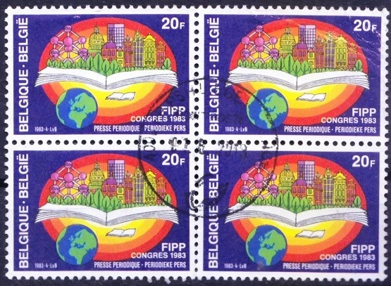 Belgium 1983 Used Blk, Press congress, Globe, Journalism   [Lo] - Image 1 of 1