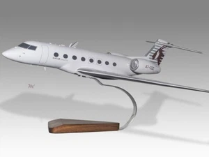 Avión de madera de escritorio ejecutivo Gulfstream G650 Qatar Airways nuevo modelo grande 1/72 - Imagen 1 de 12