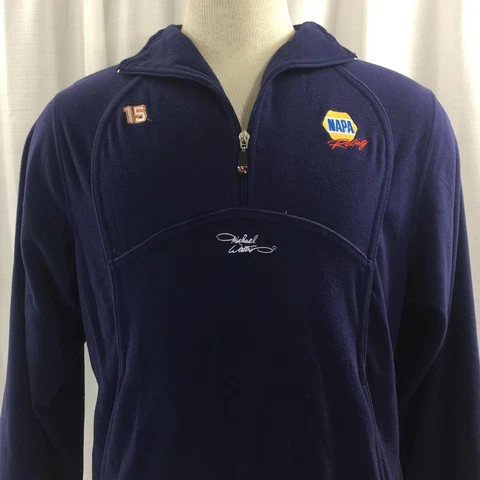 Chase Authentics NAPA Racing NASCAR Fleece Pullover Michael Waltrip Blue Large Cover
