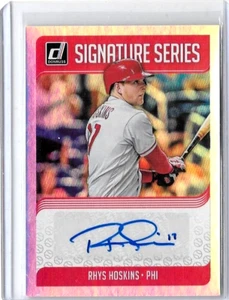 RHYS HOSKINS 2018 PANINI DONRUSS SIGNATURE SERIES CERTIFIED AUTOGRAPH - Picture 1 of 1