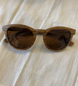 NWT / Earth Copacabana Wood Sunglasses / Zebrawood Brown / ESG020Z - Bild 1 von 4