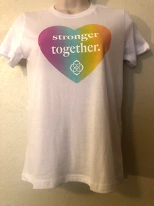 New Kendra Scott “Stronger Together” Heart T-Shirt Kids Medium 10 -12 - Picture 1 of 4