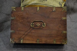 Antique Rosewood Lap Desk Writing Box 35.6 X 23.8 X 9.5 Sectioned Letter travel - Picture 1 of 20