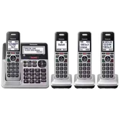 Panasonic, Cordless DECT 6.0 Bluetooth 4-Handset Phone | Link2Cell  System - Image 1 of 4