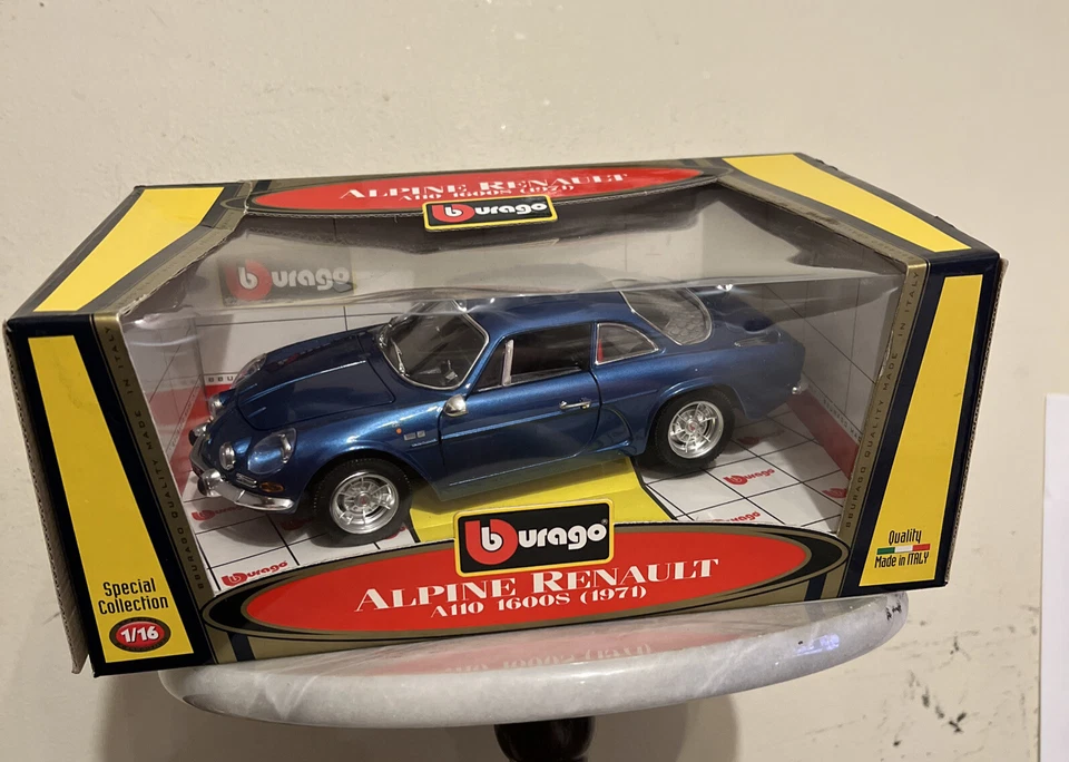 Burago 1:16 Diecast Special Collection Blue 1971 Alpine Renault A110 1600S NIB - Image 1 of 4