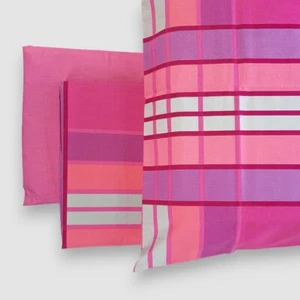 GABEL William geometric fuchsia pure cotton sheet set - Picture 1 of 4