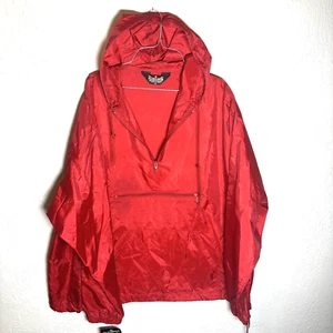 Auburn Sportswear Herren XL rot Windbreaker Kapuze Jacke neu mit Etikett 1/4 Reißverschluss - hergestellt in den USA - Bild 1 von 7