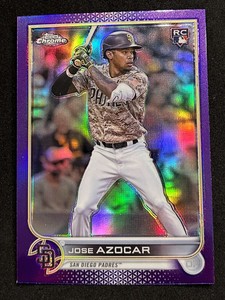 JOSE AZOCAR RC 2022 Topps Chrome Update PURPLE #USC46 San Diego Padres