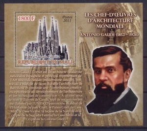 Architecture La Sagrada Familia Barcelona A. Gaudi architector s/s MNH #ML1188 - Picture 1 of 1