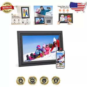 WiFi Digital Picture Frame - 10.1" Touch Screen with 16GB Memory & Easy Upload - Picture 1 of 9