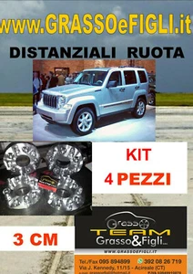 kit 4 Distanziali Ruota For Jeep Cherokee KK 2008>2012 30mm 3cm Wheel Spacers - Picture 1 of 2