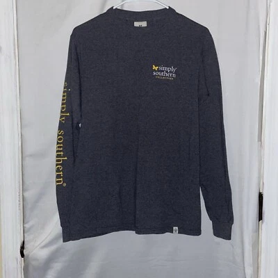 SIMPLY SOUTHN Let Your Soul Shine Camiseta Manga Larga Gris Mujer Pequeña Usada Foto 1 de 4