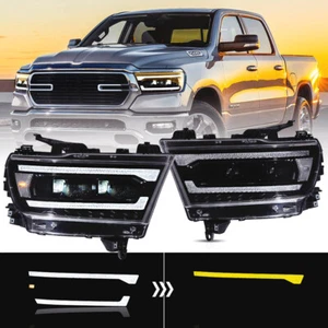 2019-23 VLAND LED Headlights For Dodge Ram 1500 Projector w/Animation Frontlamps - Picture 1 of 18
