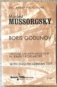 MUSSORGSKY "BORIS GODUNOV " VOCAL SCORE GER/ENG TEXT PB NF - Picture 1 of 1