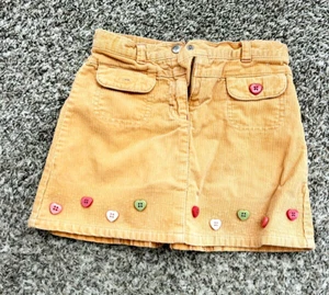 🧡 Gymboree Orange Corduroy Skorts w/ Heart Buttons Girl's Size 7 WB2 - Picture 1 of 6