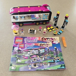 LEGO Friends 41106 Pop Star Tour Bus 100% Completo con Minifiguras Limpio - Imagen 1 de 17