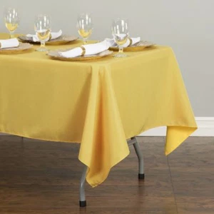 LinenTablecloth 60 x 102 in Rectangular Polyester Tablecloth Wedding Event Party - Picture 1 of 73