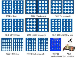 SAFE TOPset neutrale Münzblätter Ergänzungsblätter 2er-Set f. Euro 2 5 10 20 KMS - Bild 1 von 14
