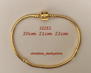EUROPÄISCHES VERGOLDETES SCHLANGENARMBAND GRÖßEN 20cm 21cm 22cm - Bild 1 von 1