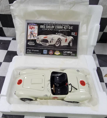 ELVIS Edition Comp. White 1965 SHEBY COBRA 1:24 University of Racing Legends - Image 1 of 4