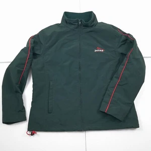 Jaguar Racing Coat Women's Size L 12-14 UK Green Full Zip Nylon Petrol Head - Picture 1 of 14
