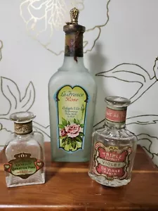 Antiche Bottiglie Profumo Vetro Colgate De Vigne Imperiale Rosa Viola Garofano - Foto 1 di 9