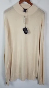 Jos. A. Bank Herren Big & Tall XXL Creme 100 % Seide Texas A & M Stehkragen Pullover - Bild 1 von 7