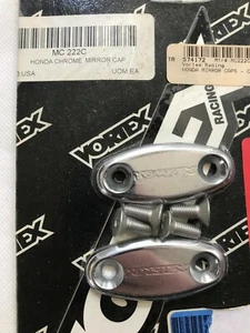 Honda CBR600RR RC51 Mirror Blank Off Plates Chrome Fits 2000-13 Vortex MC222C - Picture 1 of 1