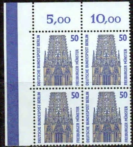 GERMANY (BERLIN) - 1987   – FREIBURG CATHEDRAL CORNER BLOCK - VF ** - Picture 1 of 1