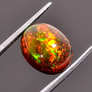 Ópalo etíope negro natural forma ovalada ópalo piedra preciosa suelta 4,55 quilates 13X10X7 mm - Imagen 1 de 4