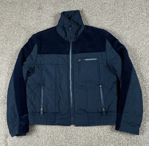 Vintage Obermeyer Jacket Men Extra Large Blue Corduroy Ski Snowboard Full Zip XL - Picture 1 of 8