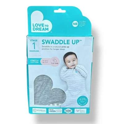 Love to Dream Swaddle UP Self-Soothing Sleep Sack Gray Newborn 5-8.5 lbs. NEW - Image 1 of 4