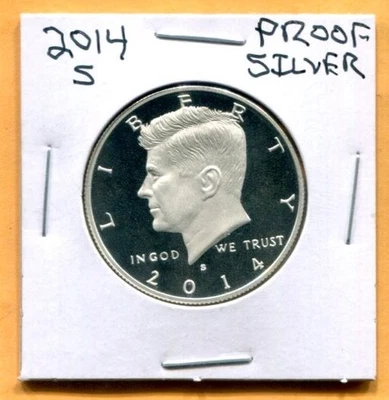 Gem 2014-S Proof Ultra-Cameo Silver Kennedy Half Dollar - Free Shipping - Image 1 of 4