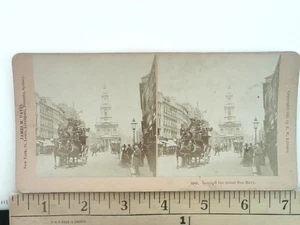Londra il Grande Alveare Ape Stereoview B.W. Kilburn n. 6006 1891 carrozza cavalli - Foto 1 di 2