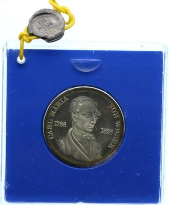 GDR commemorative coin 10 Mark 1976 a Carl Maria von Weber silver proof J 1562 - Image 1 of 3