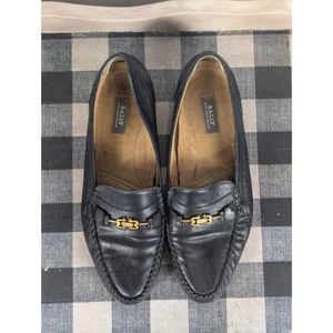 Mocasines de cuero Bally Horse Bit negros para hombre talla 13 D - Imagen 1 de 16