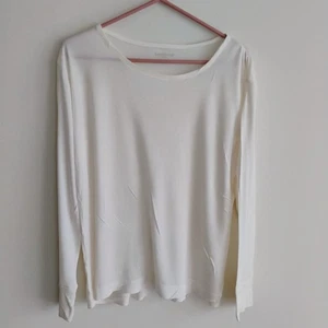 Top leggero Land's End strato base donna medio panna seta girocollo XL - Foto 1 di 8